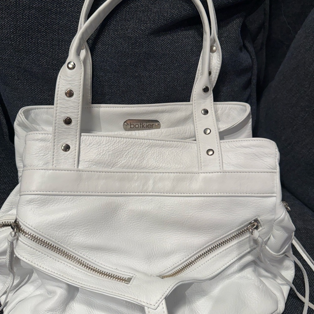 Botkier Chic White Leather Shoulder  Bag